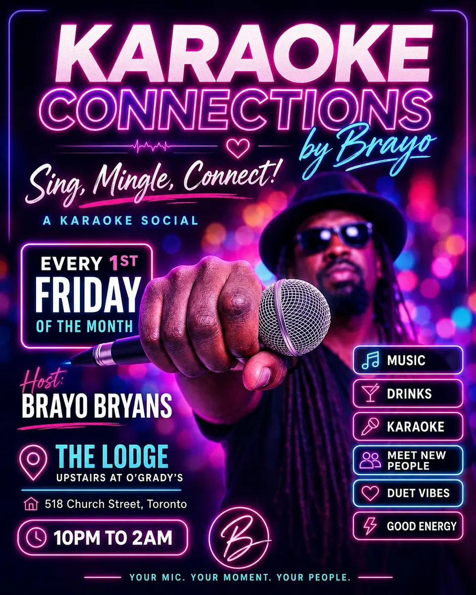 Karaoke Connections by Brayo — monthly social karaoke event, Sing, Mingle, Connect!